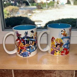 Jerry Leigh Disney Characters Mug Cup set of 2 Mickey Minnie Pluto Goofy Donald